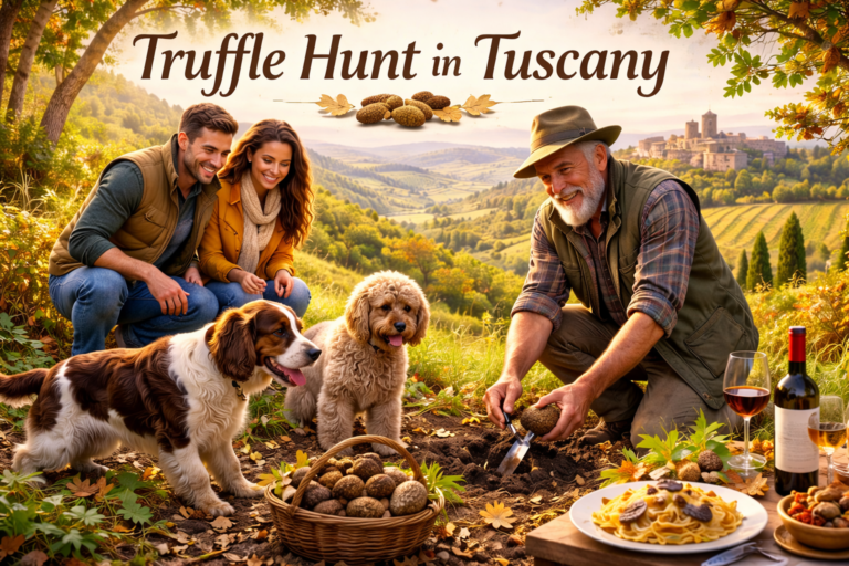 truffle hunt in Tuscany
